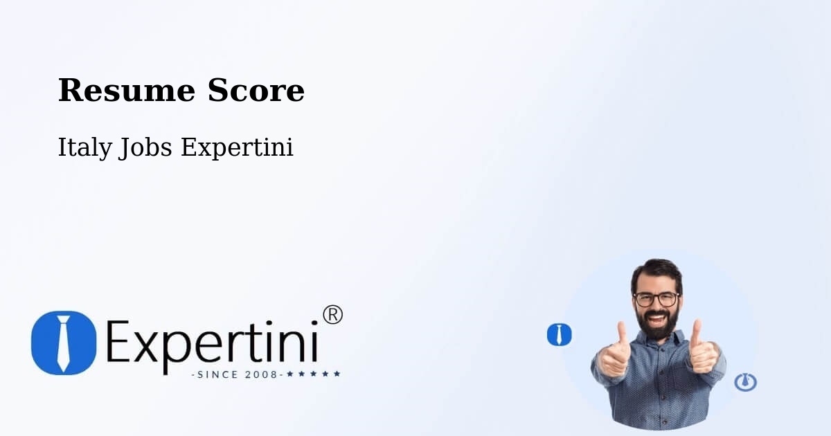 Resume Score - Italy Jobs Expertini